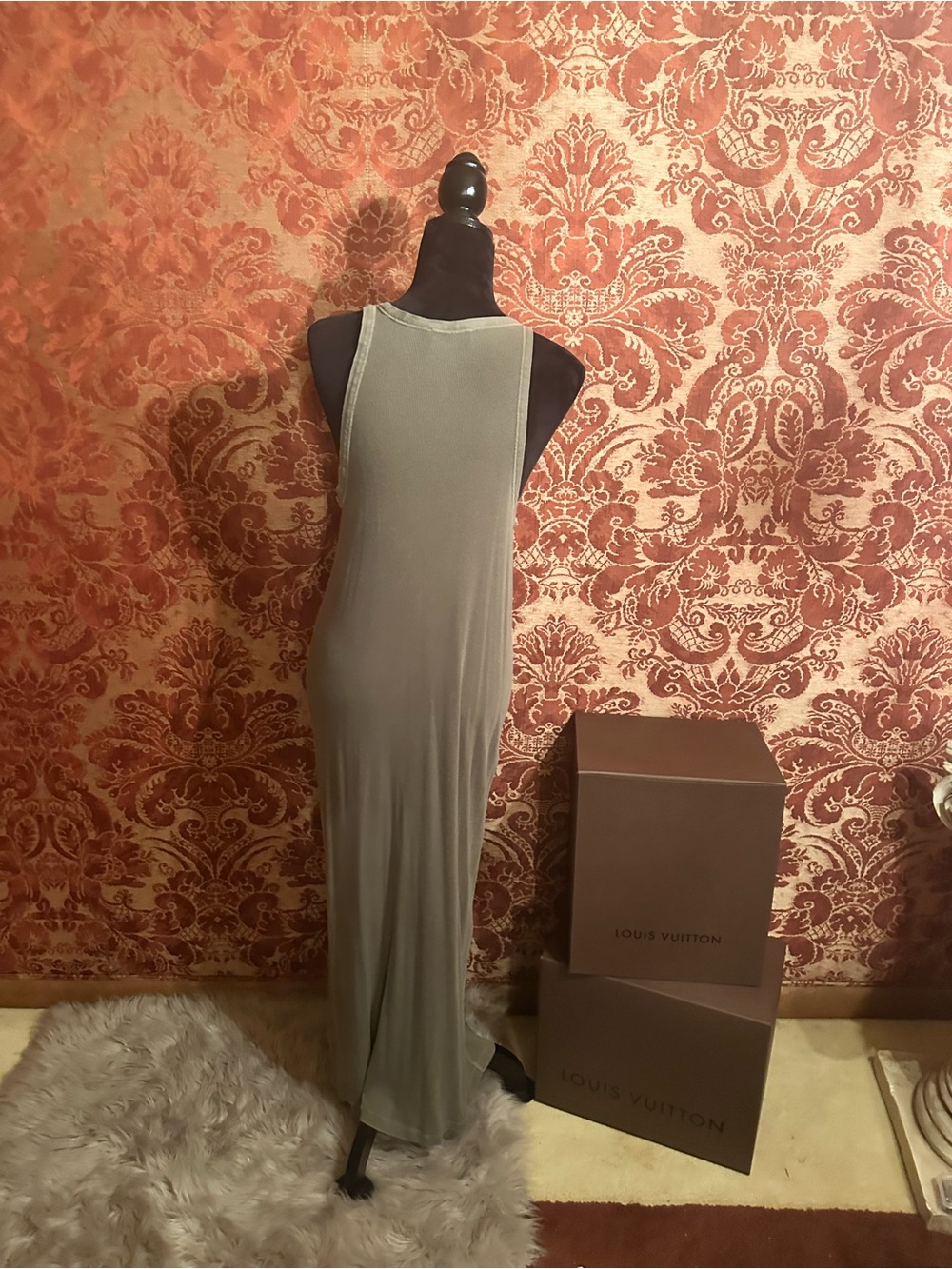 Polo by Ralph Lauren Olive Ribbed Tank Maxi Dress - Picture 2 of 5